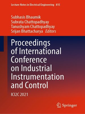 cover image of Proceedings of International Conference on Industrial Instrumentation and Control